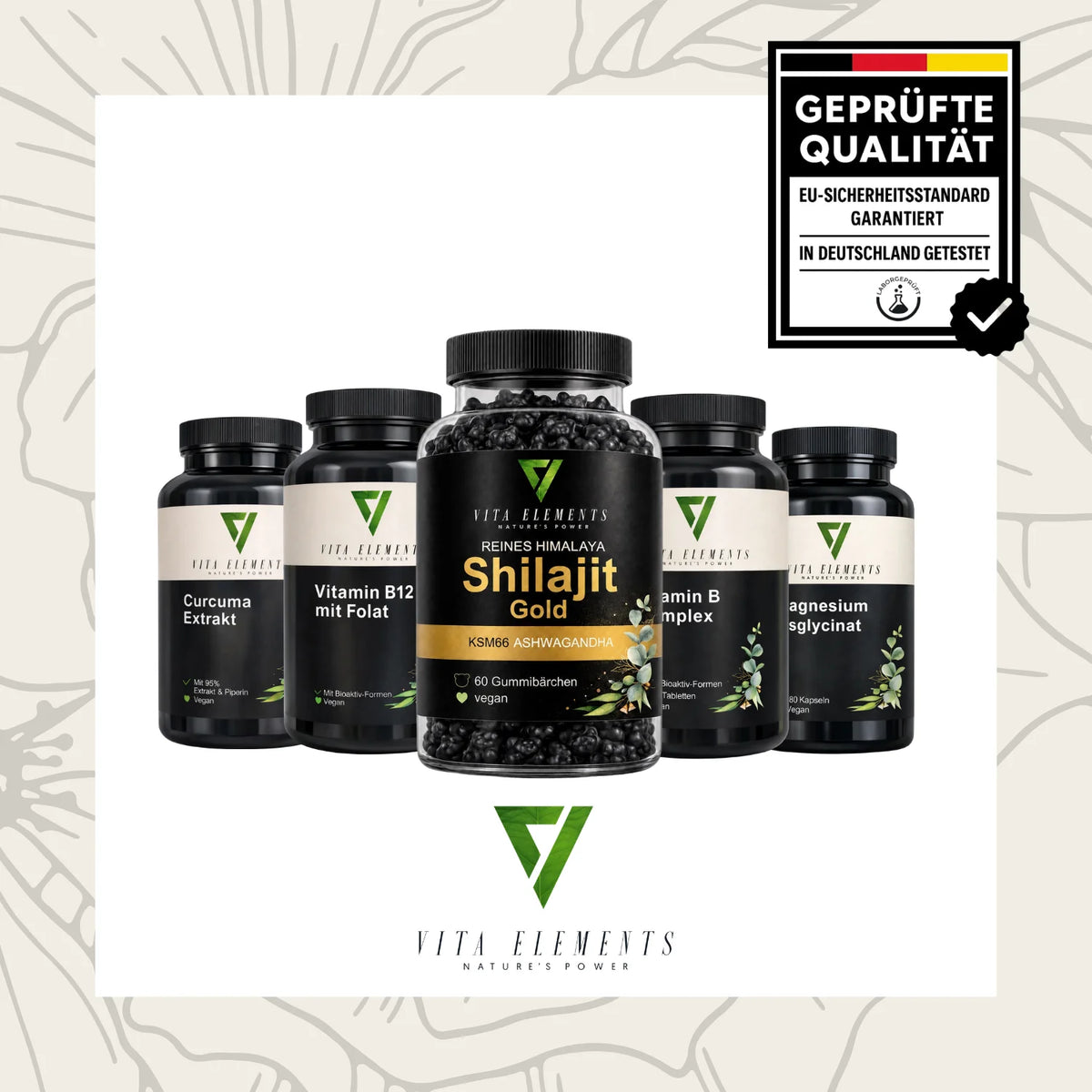 Himalaya Shilajit Gold Gummies | Laboratory Tested in Germany | Food Supplements | 60 Gummy Bears | Vegan | Without Genetic Engineering
