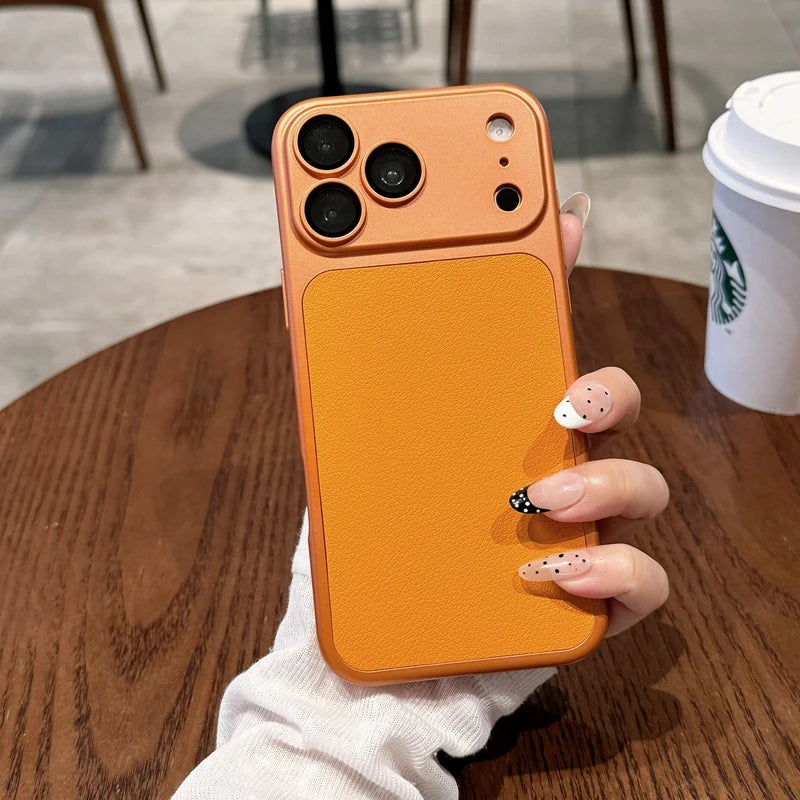 Soft Silicone TPU Leather Phone Case For iPhone 11 12 13 14 15 16 17 18 Pro Max Plus ShockProof Bumper Back Cases Cover