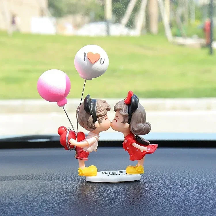 Car Accessories Interior Woman Ornament Cute Creative Desktop Couple Valentine's Day Present Car Center Console Decoration