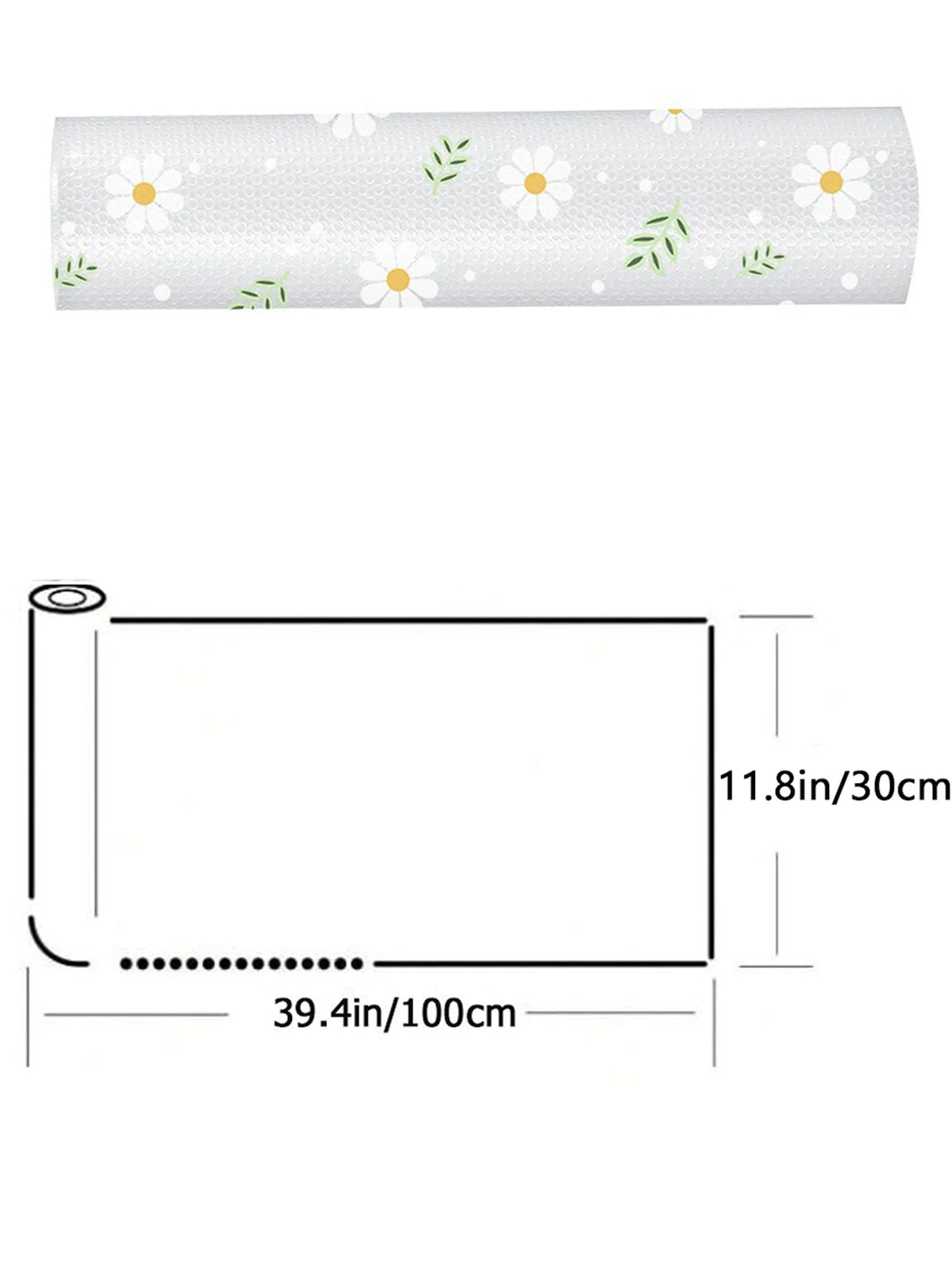 Daisy Flower Kitchen Cabinet Mat Reusable Drawer Mat Kitchen Dining Table Mat Insulation Mat Waterproof Moisture-proofDrawer Mat