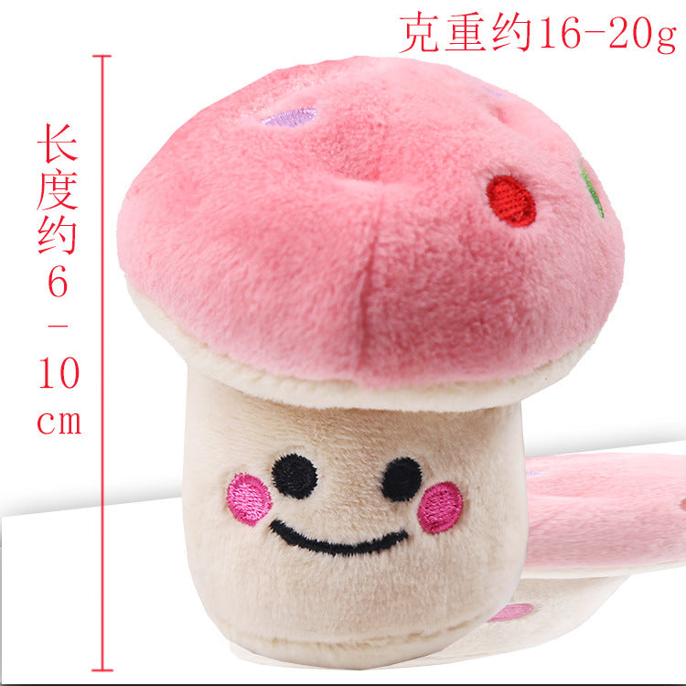 Pink Mushroom Green Mushroom Plush Sound Pet Dog Cat Toy Wholesale Dog Supplies Cat Relief