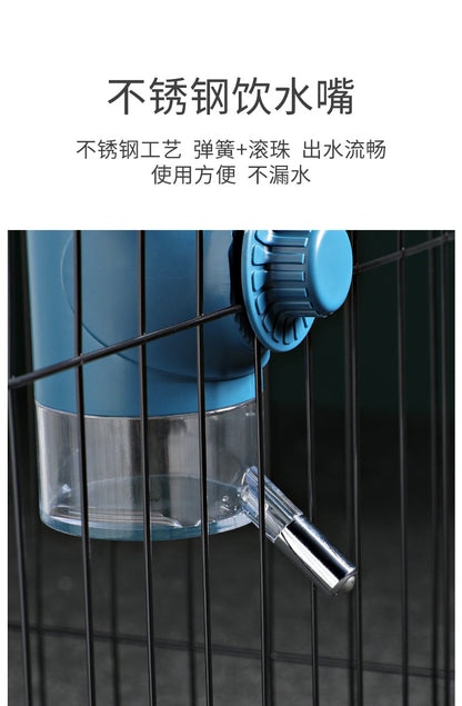 Dog Automatic Water Drinker Dog Cage Hanging Water Bottle Pet Automatic Water Feeder Ball Lick Water Feeder