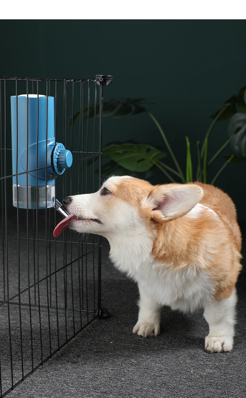 Dog Automatic Water Drinker Dog Cage Hanging Water Bottle Pet Automatic Water Feeder Ball Lick Water Feeder
