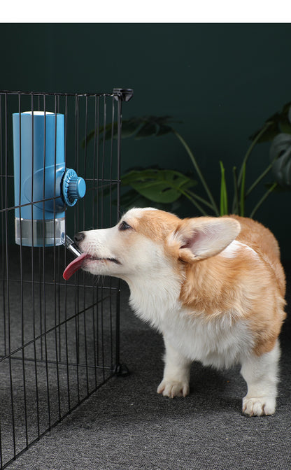 Dog Automatic Water Drinker Dog Cage Hanging Water Bottle Pet Automatic Water Feeder Ball Lick Water Feeder
