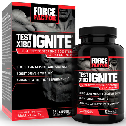 Force Factor Test X180 Gummies, Testosterone Booster Supplement for Men | with Tongkat Ali, Horny Goat Weed, Tribulus Terrestris, Fenugreek, & Black Maca, Berry Punch, 60 Gummies