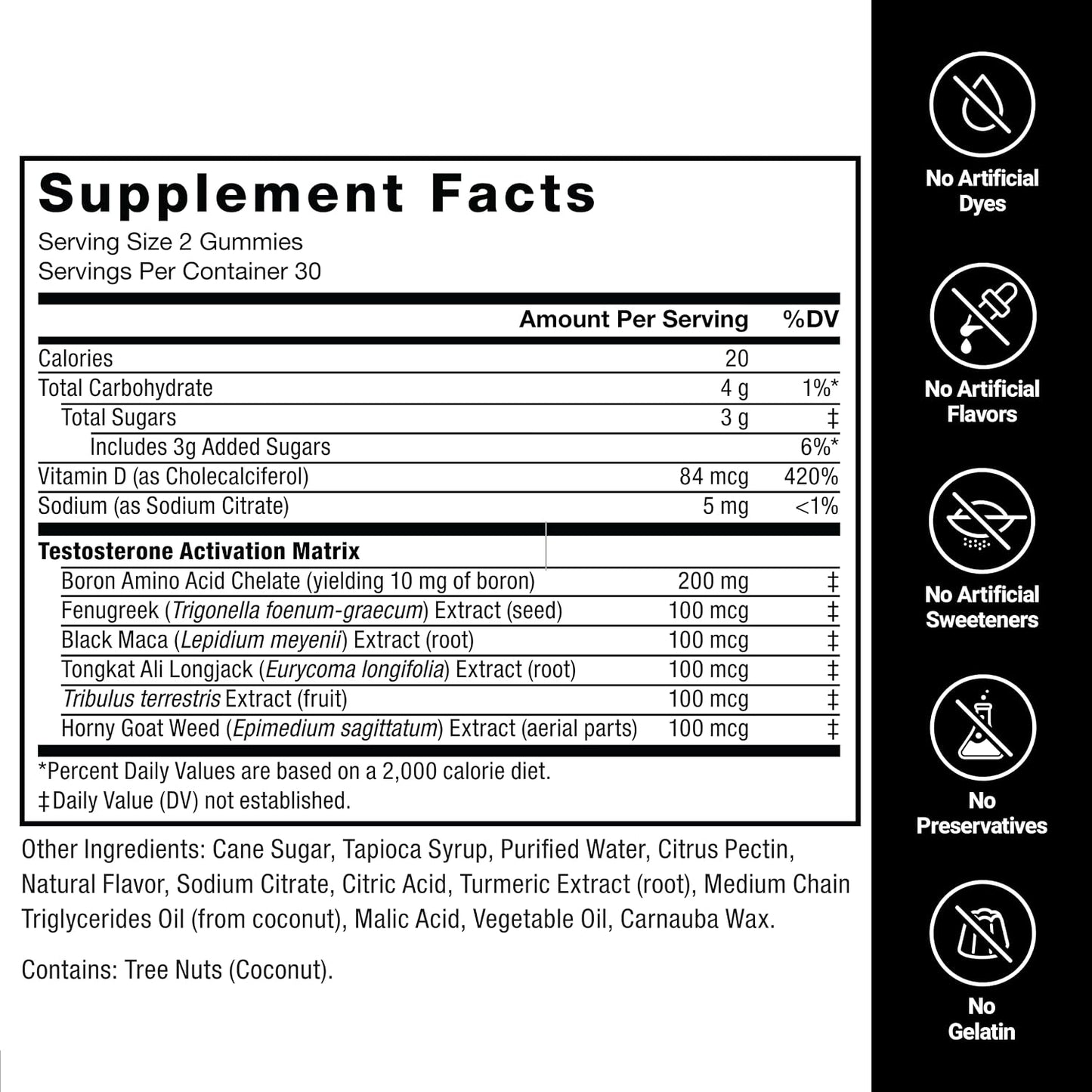 Force Factor Test X180 Gummies, Testosterone Booster Supplement for Men | with Tongkat Ali, Horny Goat Weed, Tribulus Terrestris, Fenugreek, & Black Maca, Berry Punch, 60 Gummies