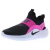 For Flex Runner 4 GS Girls Shoes Breathable Slip-On Solid Laser Fuchsia Black White Walking Style