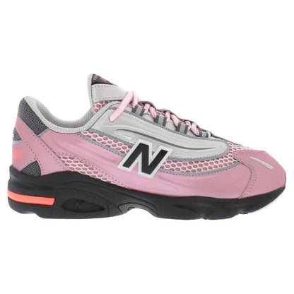 For 1000 GS Girls Shoes Pink Grey Mesh Running Sneakers Lace-Up Closure Cushioning PHYLON Midsole Rubber Outsole