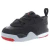Jordan 4 Rm Infant Toddler Shoes Black Varsity Red Wolf Grey Basketball Style
