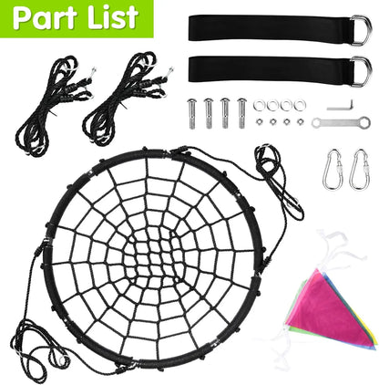Zoshine Wholesale Best Seller 40-Inch Outdoor Net Swing Black Extra Strong Spider Web Design for Backyard Garden