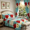 US Warehouse Stock,8-Piece Printed Bed Set,Full Sizes,Elegant Floral Print,Soft Fabric,Year-Round Cozy Comfort Bedroom Bed Linen