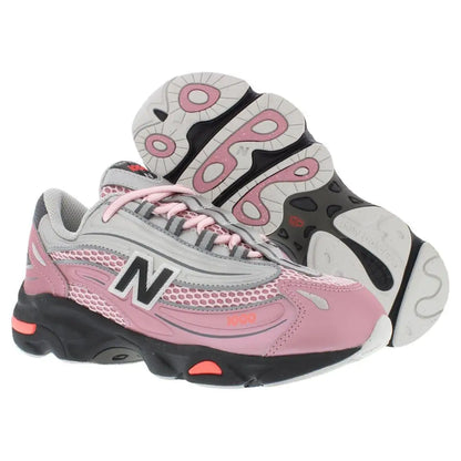 For 1000 GS Girls Shoes Pink Grey Mesh Running Sneakers Lace-Up Closure Cushioning PHYLON Midsole Rubber Outsole