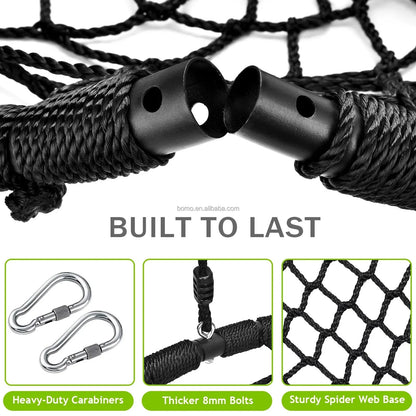 Zoshine Wholesale Best Seller 40-Inch Outdoor Net Swing Black Extra Strong Spider Web Design for Backyard Garden