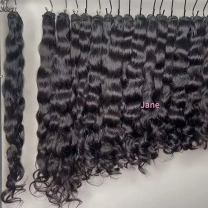 Hot Sale Natural Wave 100% Human Raw Vietnamese Hair Bundles Vendor Wholesale Indian Curly Cuticle Aligned Virgin Hair for Salon