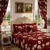 US Warehouse Stock,8-Piece Printed Bed Set,Full Sizes,Elegant Floral Print,Soft Fabric,Year-Round Cozy Comfort Bedroom Bed Linen