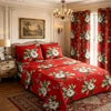 US Warehouse Stock,8-Piece Printed Bed Set,Full Sizes,Elegant Floral Print,Soft Fabric,Year-Round Cozy Comfort Bedroom Bed Linen