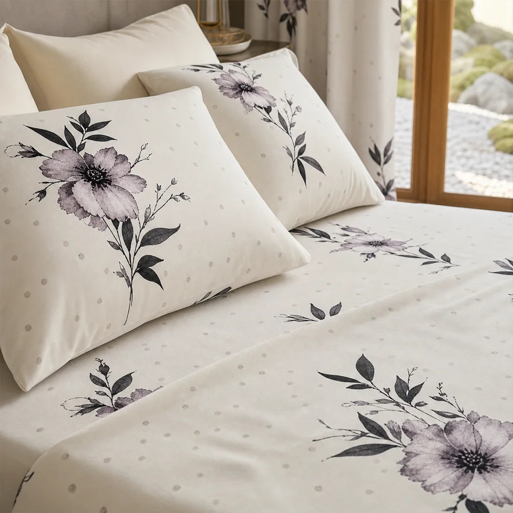 US Warehouse Stock,8-Piece Printed Bed Set,Full Sizes,Elegant Floral Print,Soft Fabric,Year-Round Cozy Comfort Bedroom Bed Linen