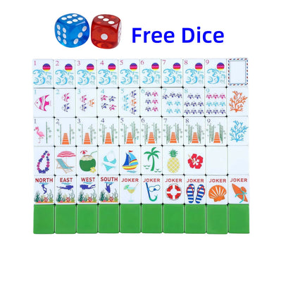 Custom-made Portable Luxury American Mahjong Tiles Set with Engraving for Family Gatherings and Entertainment