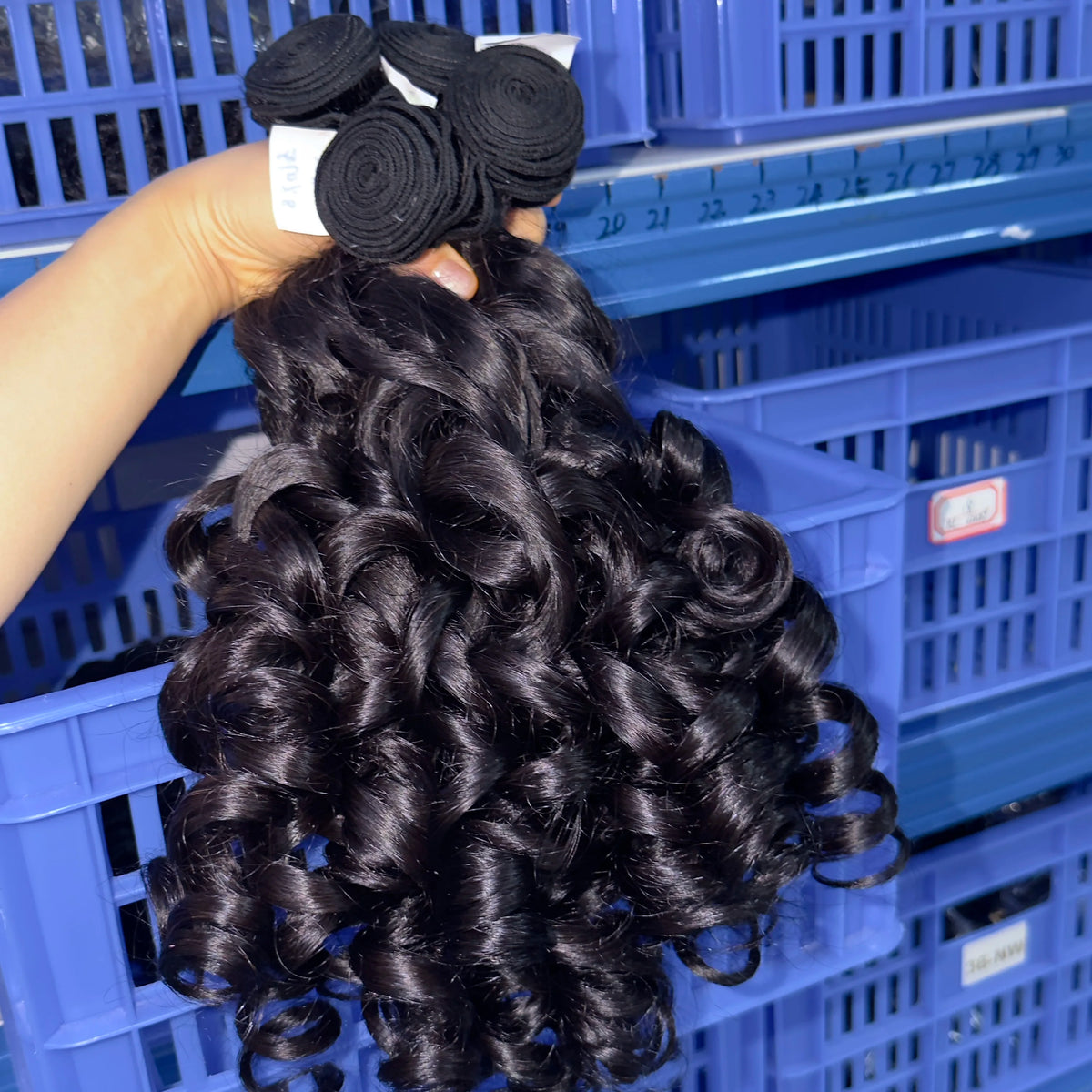 Drop Ship 100% Raw Indian Curly Hair Bundles Unprocessed Burmese Curl Natural Wavy Cambodian Hair Bundles Human Raw Hair