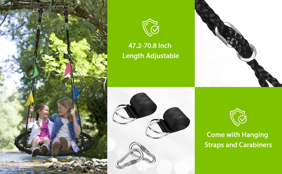 Zoshine Wholesale Best Seller 40-Inch Outdoor Net Swing Black Extra Strong Spider Web Design for Backyard Garden
