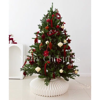 NUCHI cross-border Christmas decorations Christmas ball flocking ball Christmas ball Christmas ball Christmas tree decoration pendant