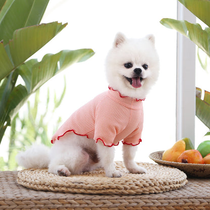 Spring and Summer Dog Cat Pet Clothes Base Shirt Autumn Two-legged Clothes Teddy Panda Home Clothes Dog Supplies Clothing
