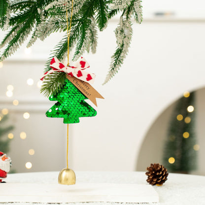 New Christmas Decorations Christmas Bow Bell Pendant Christmas Tree Decorations Atmosphere Scene Pendant