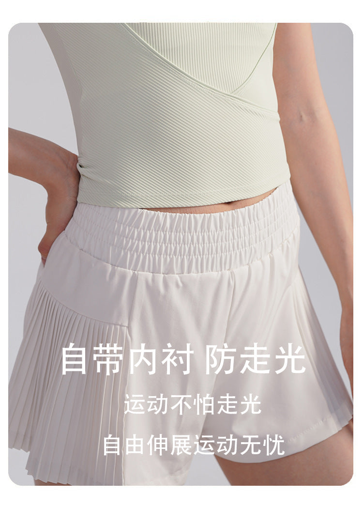 Loose Sports Shorts Summer High-Waisted Anti-Exposure Breathable Running Outdoor Pilates Yoga Three-Point Pants Thin Style