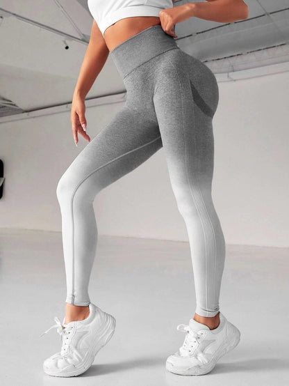 European and American Best-Selling Seamless Suspender-Dyed Butt-Lifting Fitness Pants, Tummy-Tightening, Tight-Fitting High-Waisted Peach-Butt Yoga Pants
