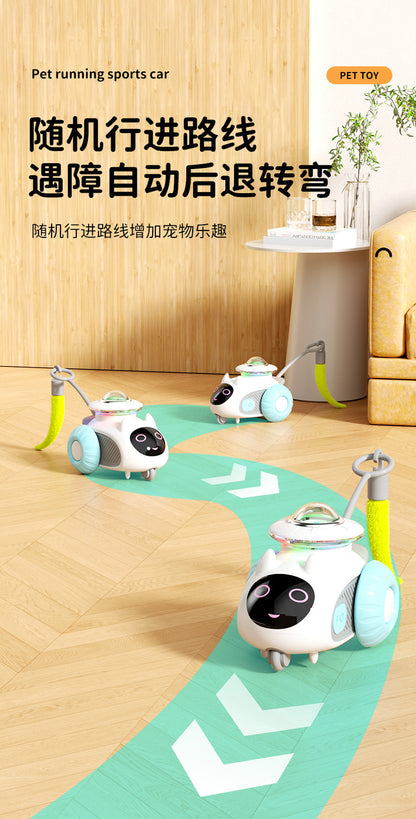 Pet Gravity Smart Racing Car Remote Control Electric Cat Toy Self-Entertaining Mouse Feather Teaser Cat Toy