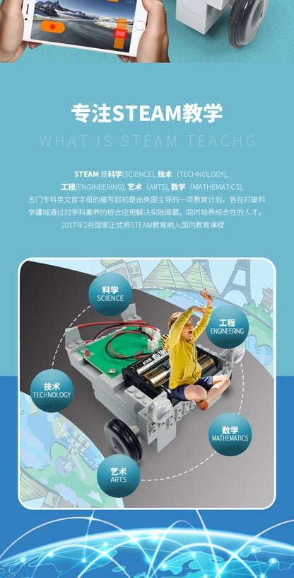 Artificial Intelligence Programming Car Elementary School Students Steam Children's Toys Science Laboratory Intelligent Enlightenment Educational Toys