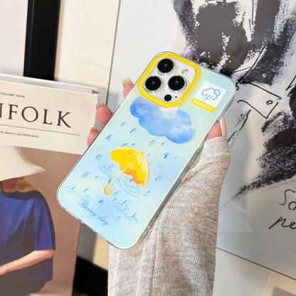 Rainy Day Large Hole Imd Suitable for Apple 17 Mobile Phone Case Iphone16Promax Girl Cute Mobile Phone Case