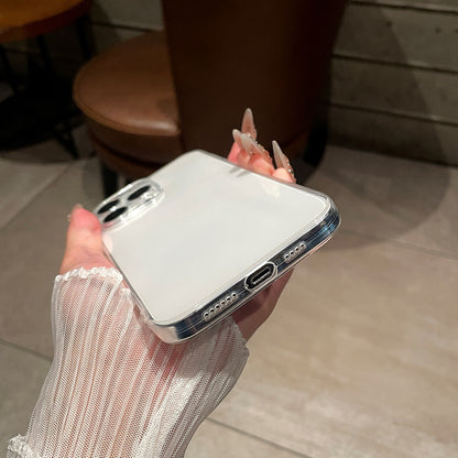 Highly Transparent Material Suitable for Apple 17Promax Transparent Mobile Phone Case Iphone16 Fine Hole Anti-Fall Protective Cover 15