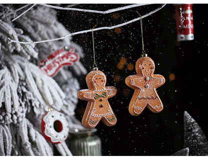Christmas decoration small pendant gingerbread man plate House crutch car pendant Christmas tree Christmas wreath pendant