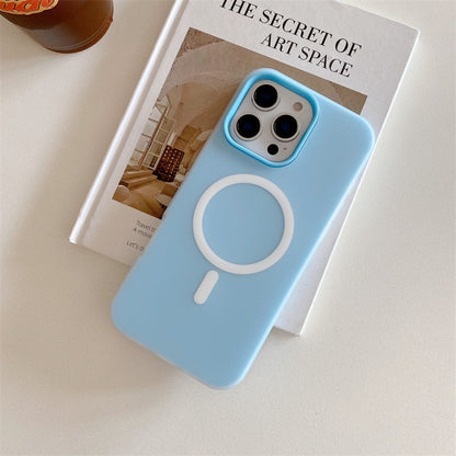 Suitable for Apple 18Promax Jelly Magnetic Phone Case Two-In-One Iphone16 Xiaomi 17 Huawei Protective Case