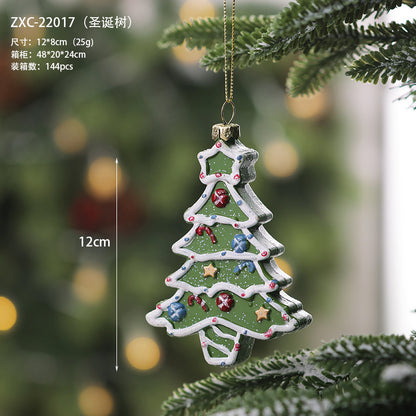 Christmas decoration small pendant gingerbread man plate House crutch car pendant Christmas tree Christmas wreath pendant
