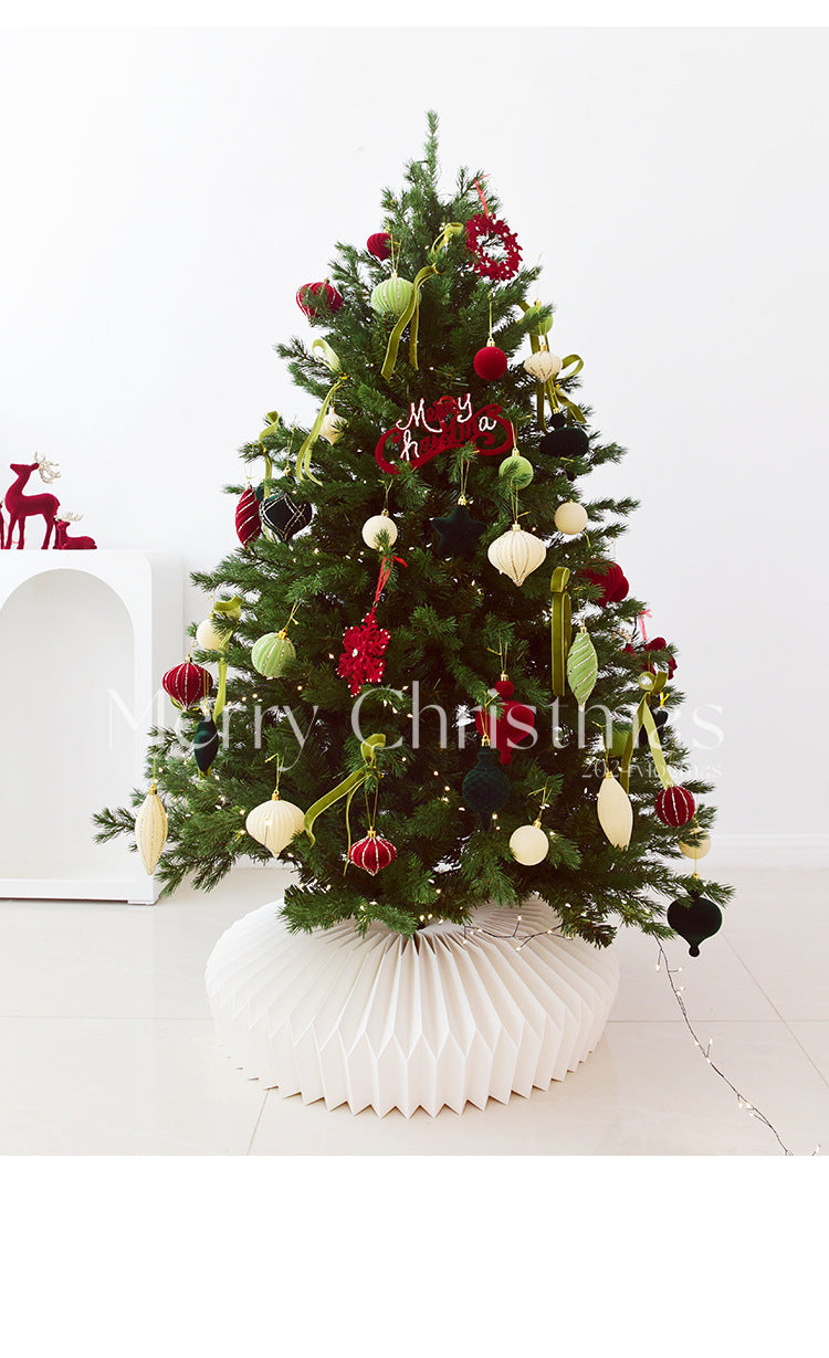 NUCHI cross-border Christmas decorations Christmas ball flocking ball Christmas ball Christmas ball Christmas tree decoration pendant