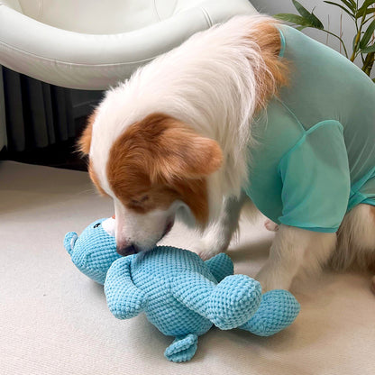 Pet Dog Cat Big Dog Voice Plush Blue Bear Dog Toy Cat Supplies Teddy Fadou Koki Golden Hair
