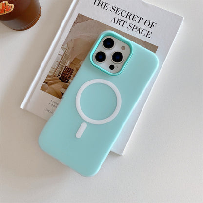 Suitable for Apple 18Promax Jelly Magnetic Phone Case Two-In-One Iphone16 Xiaomi 17 Huawei Protective Case