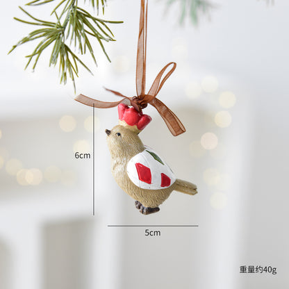 Nuchi Cross-Border Retro Resin Christmas Tree Ornaments Christmas Decoration Wreath Hanging Decorations Christmas Decoration Gifts