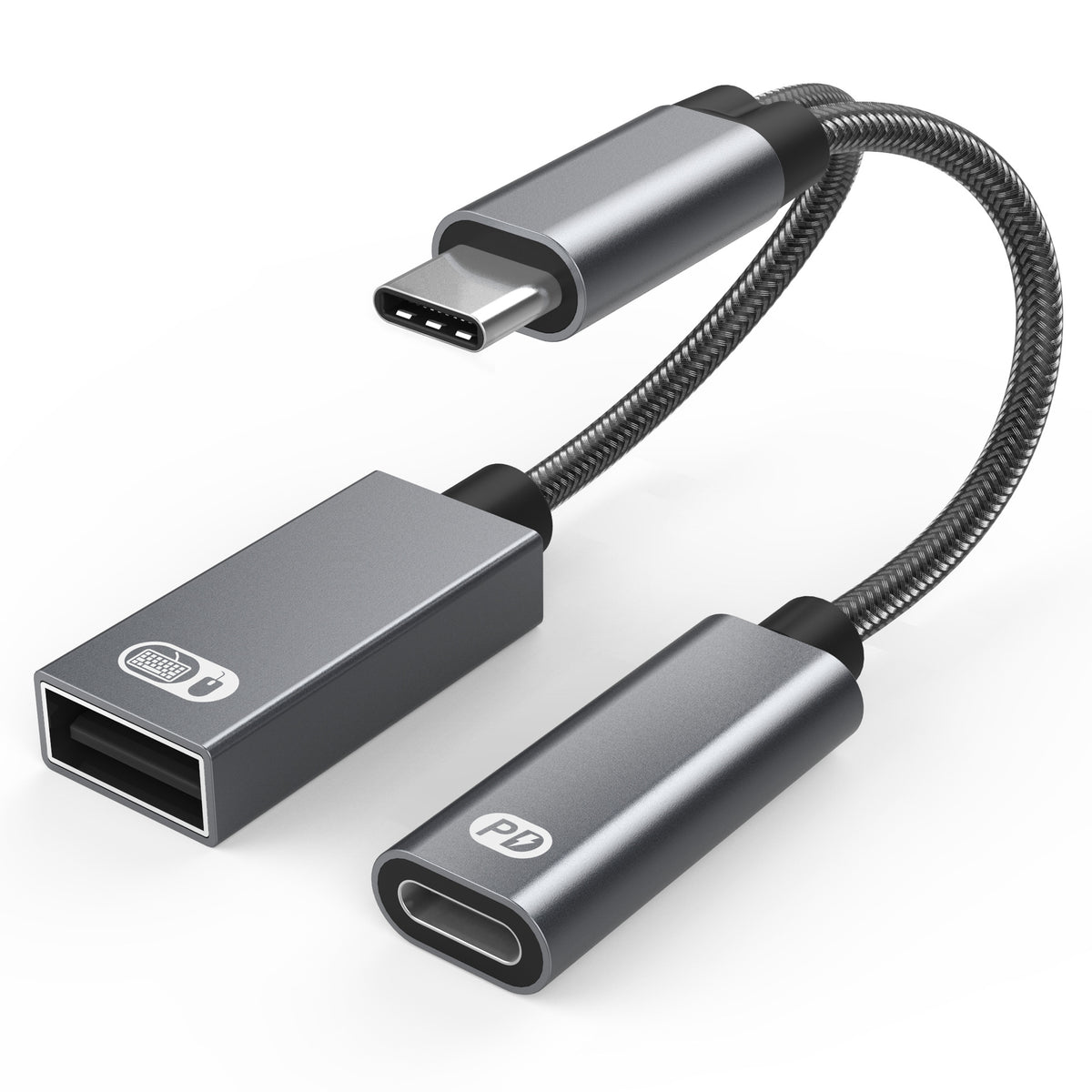 Cross-Border Two-In-One Multi-Function Adapter 60W Fast Charging Type-C to USB Otg Adapter Suitable for Apple 16