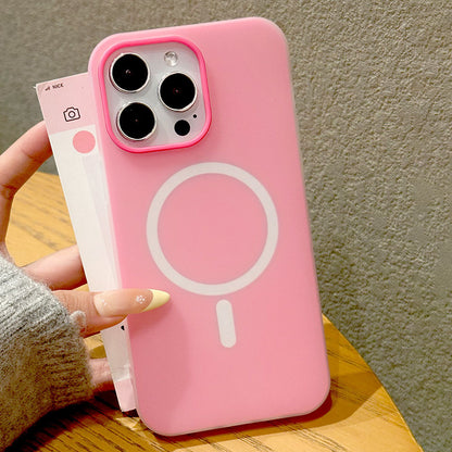 Suitable for Apple 18Promax Jelly Magnetic Phone Case Two-In-One Iphone16 Xiaomi 17 Huawei Protective Case