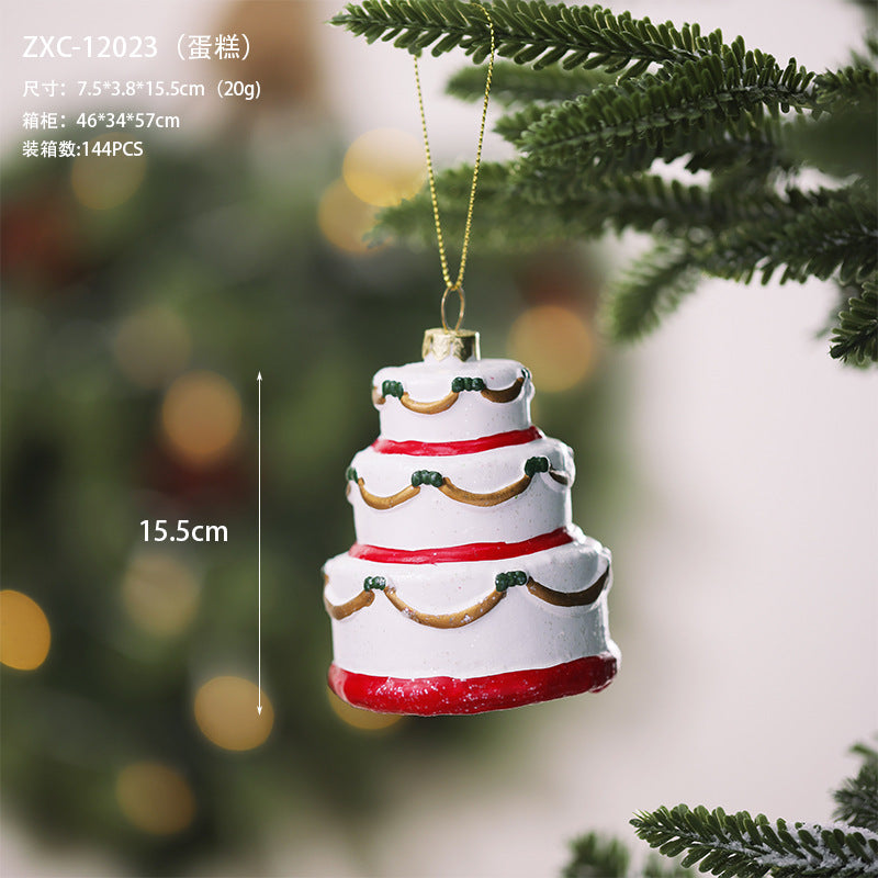 Christmas decoration small pendant gingerbread man plate House crutch car pendant Christmas tree Christmas wreath pendant