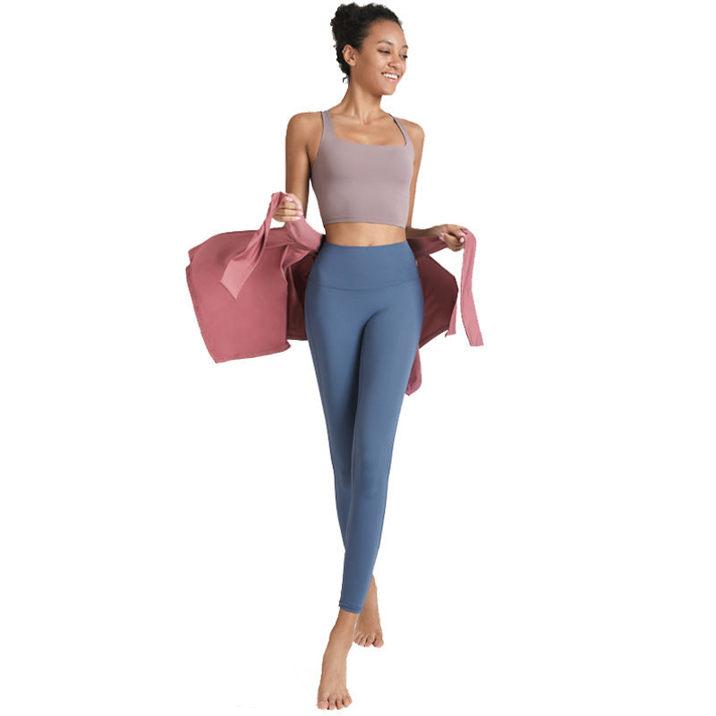 Yoga Hip Covering Skirt Sports Fart Covering Curtain Quick-drying Fitness Skirt Shawl Running Lace-up Anti-light Skirt