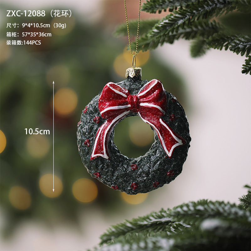 Christmas decoration small pendant gingerbread man plate House crutch car pendant Christmas tree Christmas wreath pendant