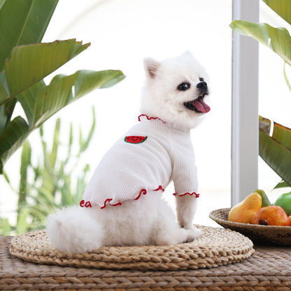 Spring and Summer Dog Cat Pet Clothes Base Shirt Autumn Two-legged Clothes Teddy Panda Home Clothes Dog Supplies Clothing