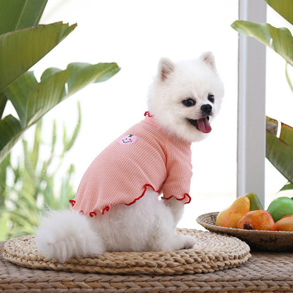 Spring and Summer Dog Cat Pet Clothes Base Shirt Autumn Two-legged Clothes Teddy Panda Home Clothes Dog Supplies Clothing
