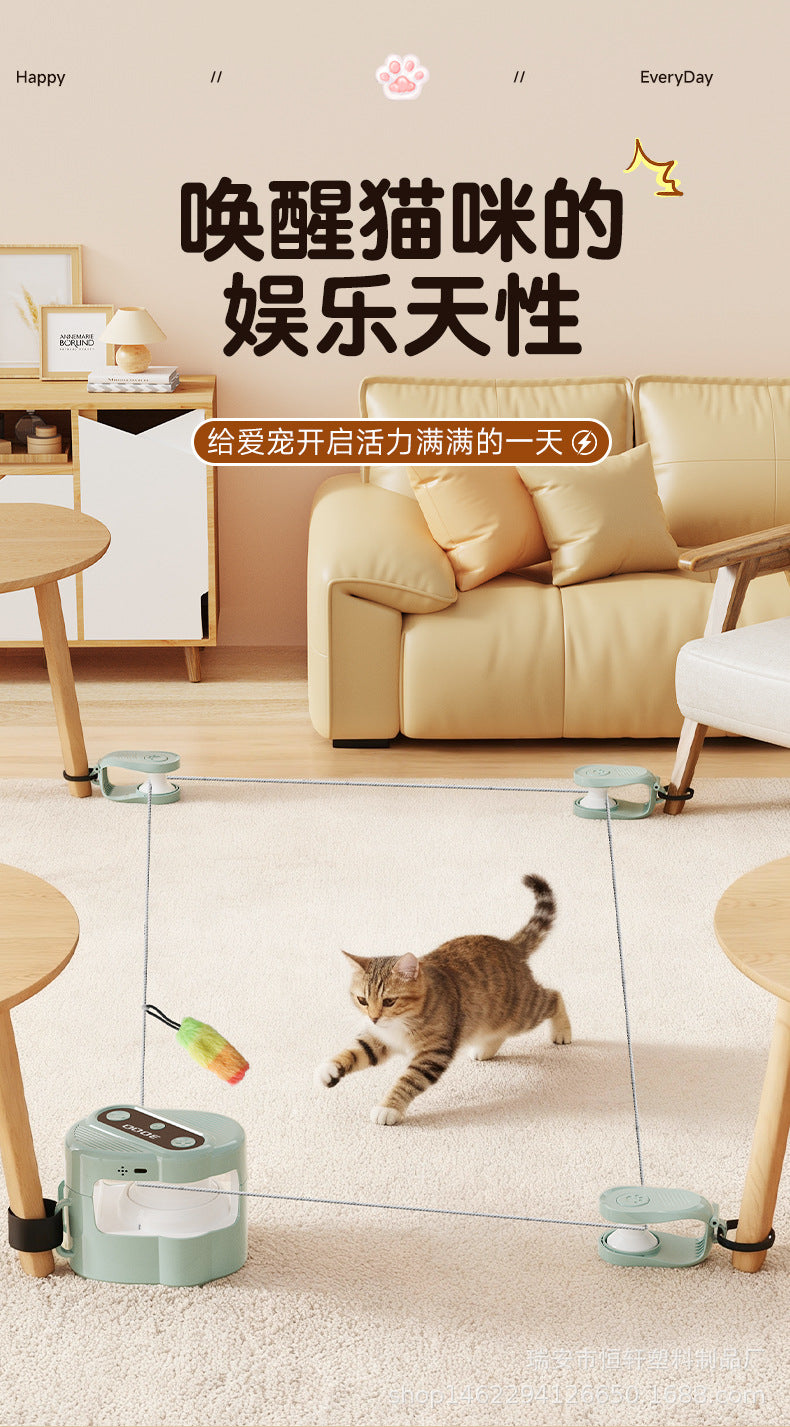 Cross-Border Cat Pet Chaser with Remote Control, Bird Sounds, Smart Self-Entertainment, Boredom-Relief Pet Cat Toy Supplies