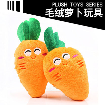 Digital Dog Manufacturer Direct Sales Dog Toys Cat Sound Toys Banana Carrot Chicken Leg Pet Cat Plush Shrimp Toys Cute