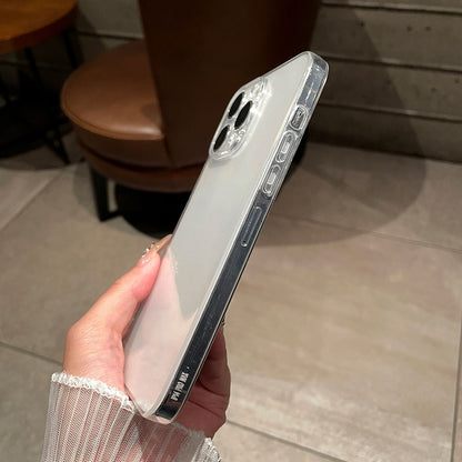 Highly Transparent Material Suitable for Apple 17Promax Transparent Mobile Phone Case Iphone16 Fine Hole Anti-Fall Protective Cover 15